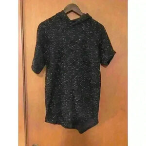 Sunday Work Clothes‎ Tunic Length SS Hooded Sweatshirt Size Large